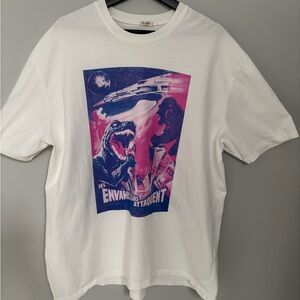 Brandy Melville White Tee with Retro Graphic